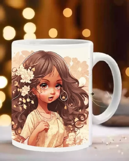 Customized Coffee Mug Cute Girl