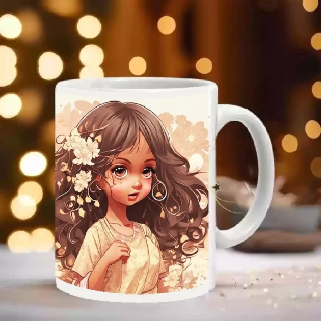 Customized Coffee Mug Cute Girl