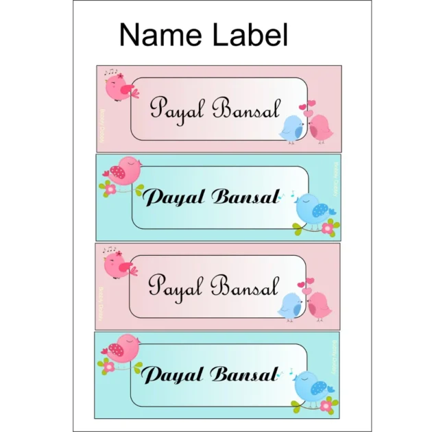 Name Labels Sweet bird