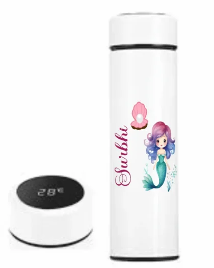 Water Bottle Mermaid Smart LED Temperature display bottle