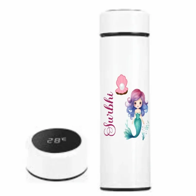 Water Bottle Mermaid Smart LED Temperature display bottle