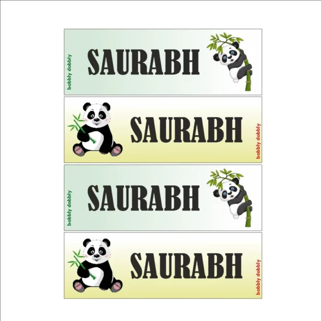 Name Labels panda