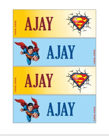 Name Labels Superman