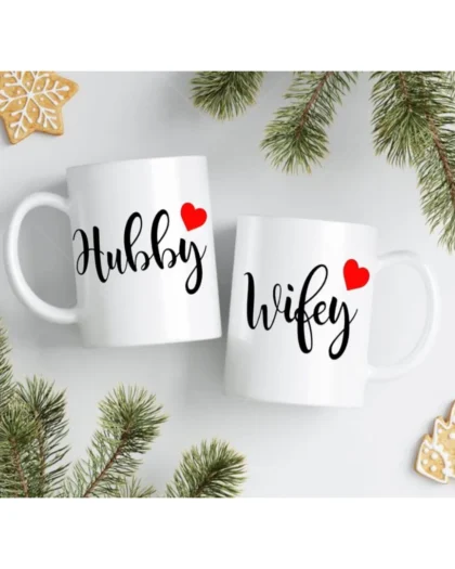 Personalised Coffee Mug Hubby Wifey