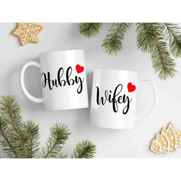 Personalised Coffee Mug Hubby Wifey