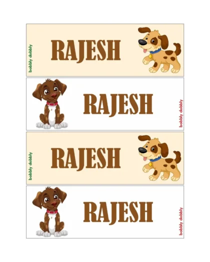 Name Labels Puppies